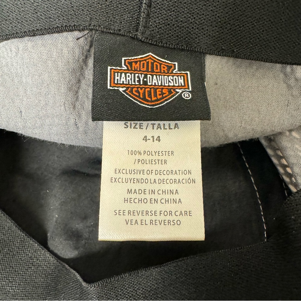 Harley-Davidson Baseball Cap Youth 4-14 Gray Camo Mesh Motorcycle Classic Logo - Picture 10 of 11